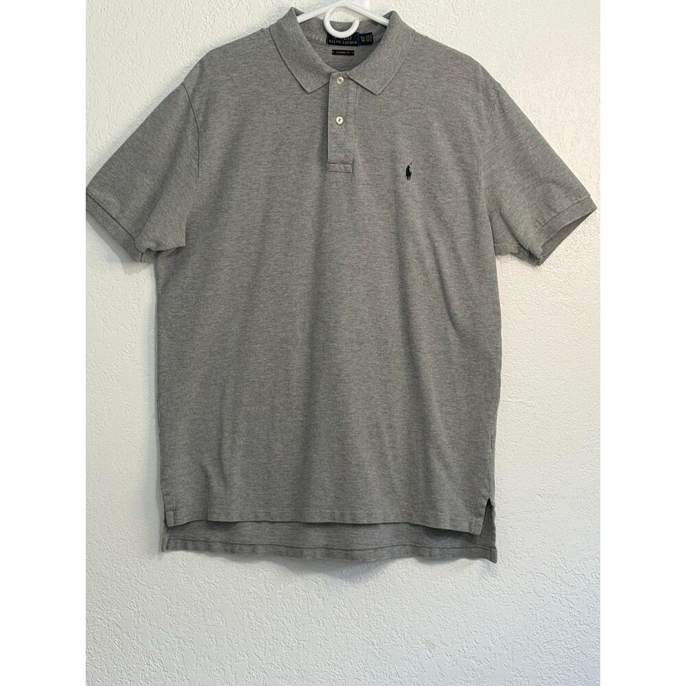 Polo Ralph Lauren Gray Classic Fit Polo Shirt XL Cotton Short Sleeve Men